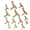 Yoga High Lunge Pose Mini Wood Shape Charms Jewelry DIY Craft